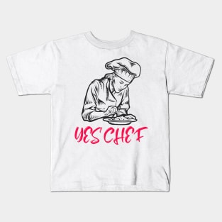 Yes Chef Professional Chef Plating Food Kids T-Shirt